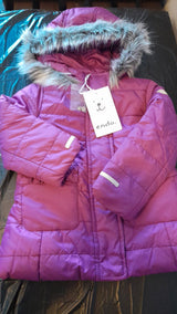 Jachetă de iarnă pentru copii, mărimea 86, 12-18 luni, ciclam