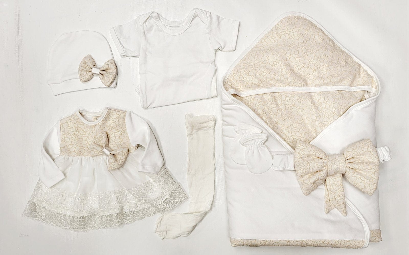 Set de naștere cu rochie și marsupiu