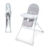 Binci Столче За Хранене Light Grey Kinderkraft