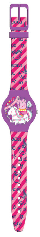 Часовник В ПодаръчнаКутия Със Силиконова Каишка Аналогов Пепа Пиг 10Х7Х7