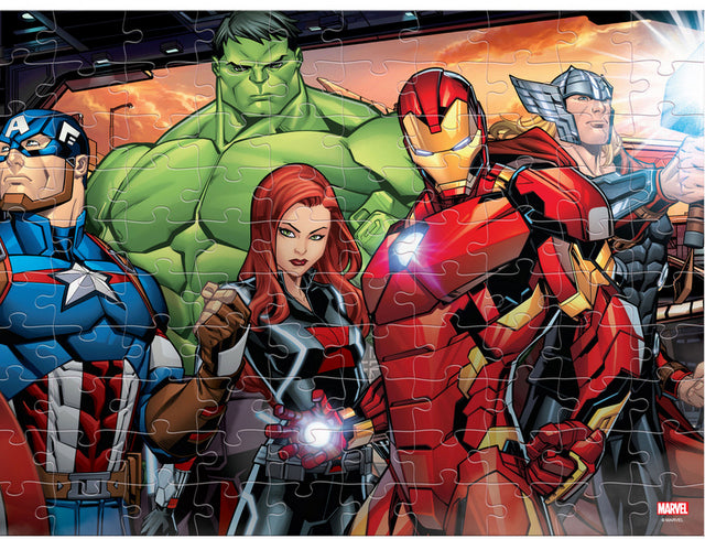 Пъзел 100 ЕлЕдри Елементи Отмъстителите С Възможност За Оцветявание На Гърба Размер На Пъзела 37Х27 Едри Елменти