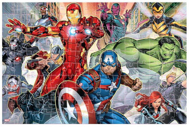 Пъзел 150 Ел. 3Д Ефект Лентикуларен Пъзел 46Х31 Отмъстителите С 3 Картини В Него При Промяна На Зрителния Ъгъл И С Възможност За Оцветявание На Гърба