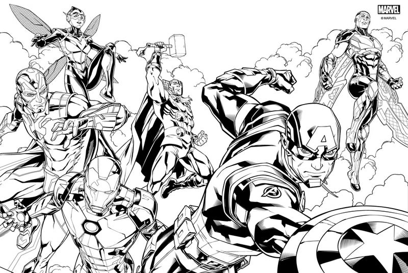 Рисувателен Блок А4 Със Спирала С Шаблони С ЛинияСтикери И Оцветителни Страници 40 Стр. 33Х23 Капитан Америка ОтмъстителитеДва Вида