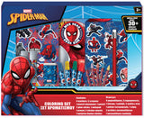 Оцветителен Комплект Куфарче С Дръжка 30 Ел. Моливи Лепила Гуми Пастели Маркери Стикери И Т.Н. Спайдермен 37Х29Х3