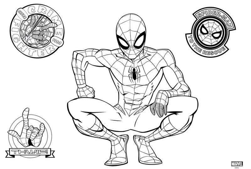 Рисувателен Блок A4 Със Спирала С Шаблони С ЛинияСтикери И Оцветителни Страници 40 Стр. 33Х23 СпайдерменДвулицев