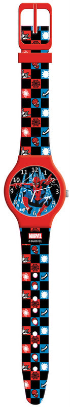 Часовник В Метална Кутия Със Силиконова Каишка АналоговСпайдермен