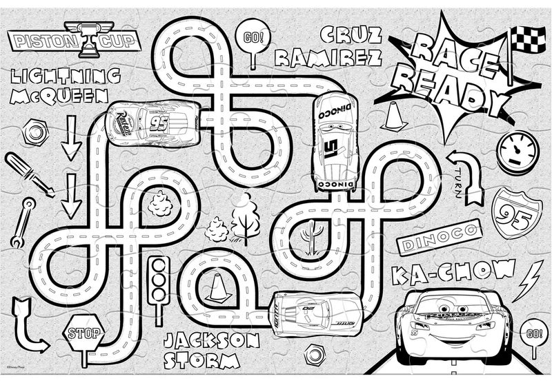 Пъзел 48 Ел С Огромни Елементи За Под 90Х60 Колите