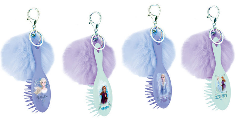 Четка За Коса С Пухче Ключодържател 4 Дизайна Фроузен 13Х4