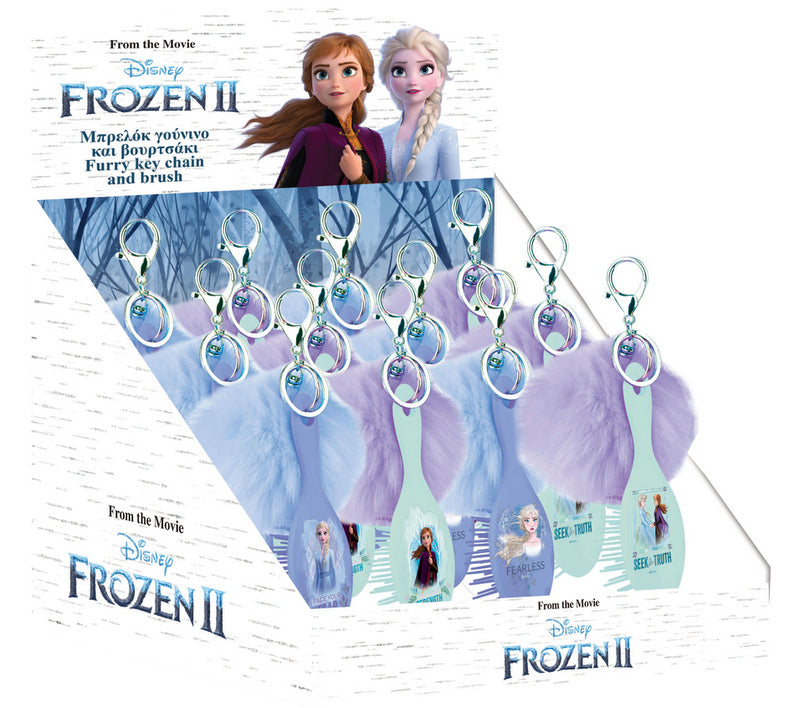 Четка За Коса С Пухче Ключодържател 4 Дизайна Фроузен 13Х4