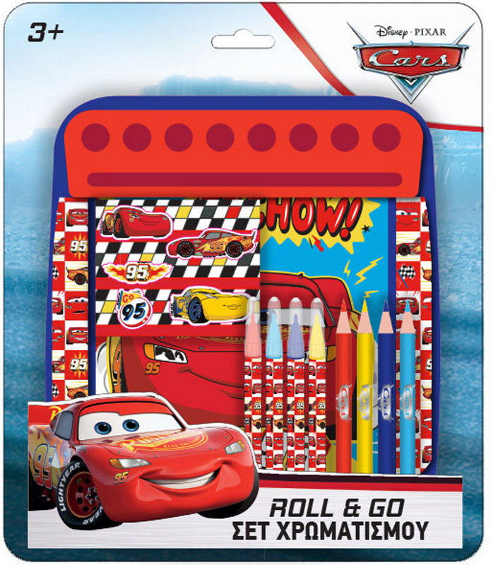 Оцветителен Център С Маркери Цветни МоливиСтикери И Рисувателна Хартия На Руло С Колите 25Х21Х2