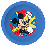 Комплект За Хранене С Чаша 10.5Х6.5 280 МлГоляма Чиния 21.5 См И МалкаЧиния 17 См Bpa Free Мики Маус