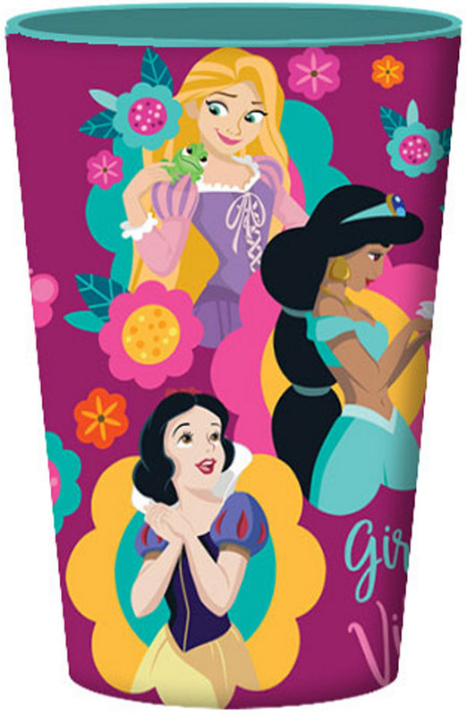 Disney Princesses Julia Étkezőkészlet pohár 10,5x6,5 280 ml, nagy tányér 21,5 cm és kis tányér 17 cm, BPA mentes