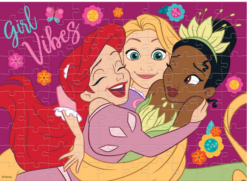 Пъзел 100 ЕлЕдри Елементи Дисни ПринцесиС Възможност За Оцветявание На Гърба Размер На Пъзела 37Х27 Едри Елменти