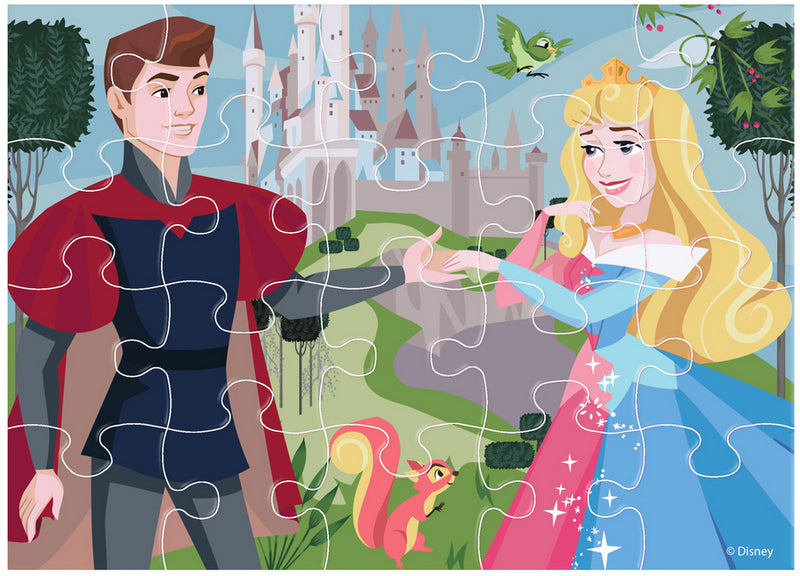 Пъзел 4 В 112Ел. 15 Ел. 20Ел. 24Ел. Дисни Принцеси 28Х28Х5 Размер На Пъзела 29Х21 Големи ЧастиС Възможност За Оцветявание На Гърба