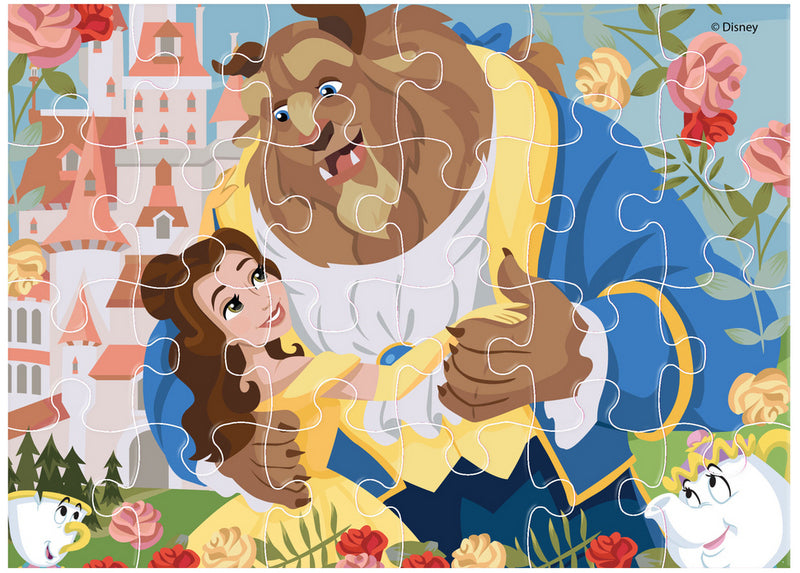 Пъзел 4 В 112Ел. 15 Ел. 20Ел. 24Ел. Дисни Принцеси 28Х28Х5 Размер На Пъзела 29Х21 Големи ЧастиС Възможност За Оцветявание На Гърба