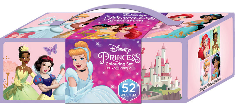 Триетажно Куфарче Дисни ПринцесиЗа Оцветяване С Всичко Необходимо За Оцветяване 27Х14Х9
