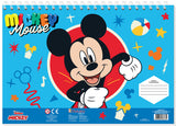 Рисувателен Блок А4 Със Спирала С Шаблони С ЛинияСтикери И Оцветителни Страници 40 Стр. 33Х23 Мики МаусДва Вида