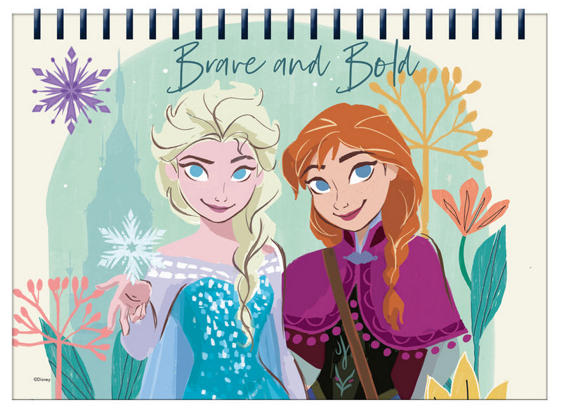 Оцветителен Комплект Куфарче С ДръжкаС Шаблони Стикери С Албум Спирален Блок А4 И Много Маркери ПастелиВодни Боички Четки И Т.Н. Фроузен54Х47Х3