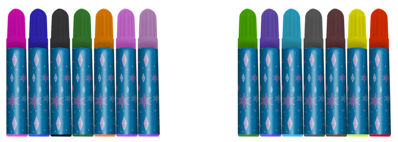 Оцветителен Комплект Куфарче С ДръжкаС Шаблони Стикери С Албум Спирален Блок А4 И Много Маркери ПастелиВодни Боички Четки И Т.Н. Фроузен54Х47Х3