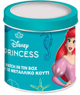 Часовник В Метална Кутия Със Силиконова Каишка АналоговДисни Принцеси Ариел