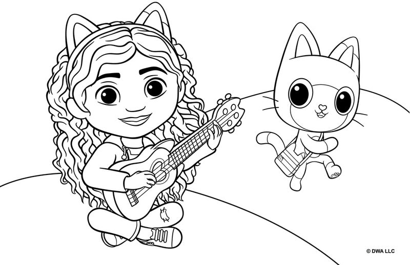 Рисувателен Блок А4 Със Спирала С Шаблони С ЛинияСтикери И Оцветителни Страници 40 Стр. 33Х23 Къщата За Кукли На Габи Два Вида