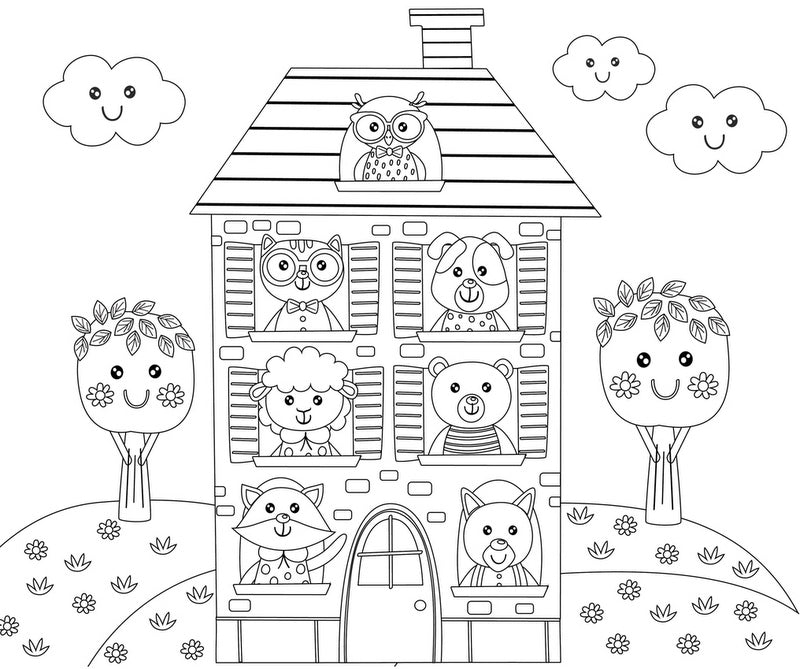 Пъзел 24 Ел Животните Много Едри Елементи 41Х28 Размер На ПъзелаС 3 Оцветителни Страници