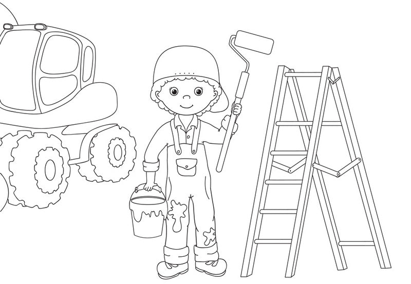 Пъзел 24 Ел Строителство Много Едри Елементи 41Х28 Размер На ПъзелаС 3 Оцветителни Страници