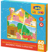 Puzzle magnetic 60 piese Cei trei purceluși 18x18x2 Conține 3 puzzle-uri a câte 20 de piese fiecare