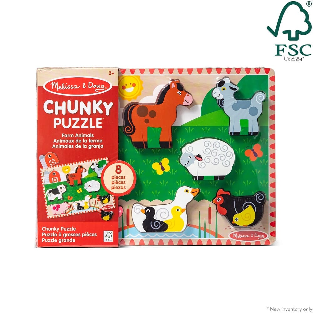 Дървен Пъзел Селскостопански Животни 8ч. Melissa&Doug