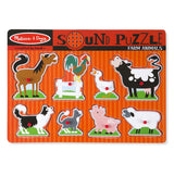 Puzzle cu animale de fermă și sunete