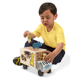 Melissa & Doug fából készült teherautó F betűs állatokkal