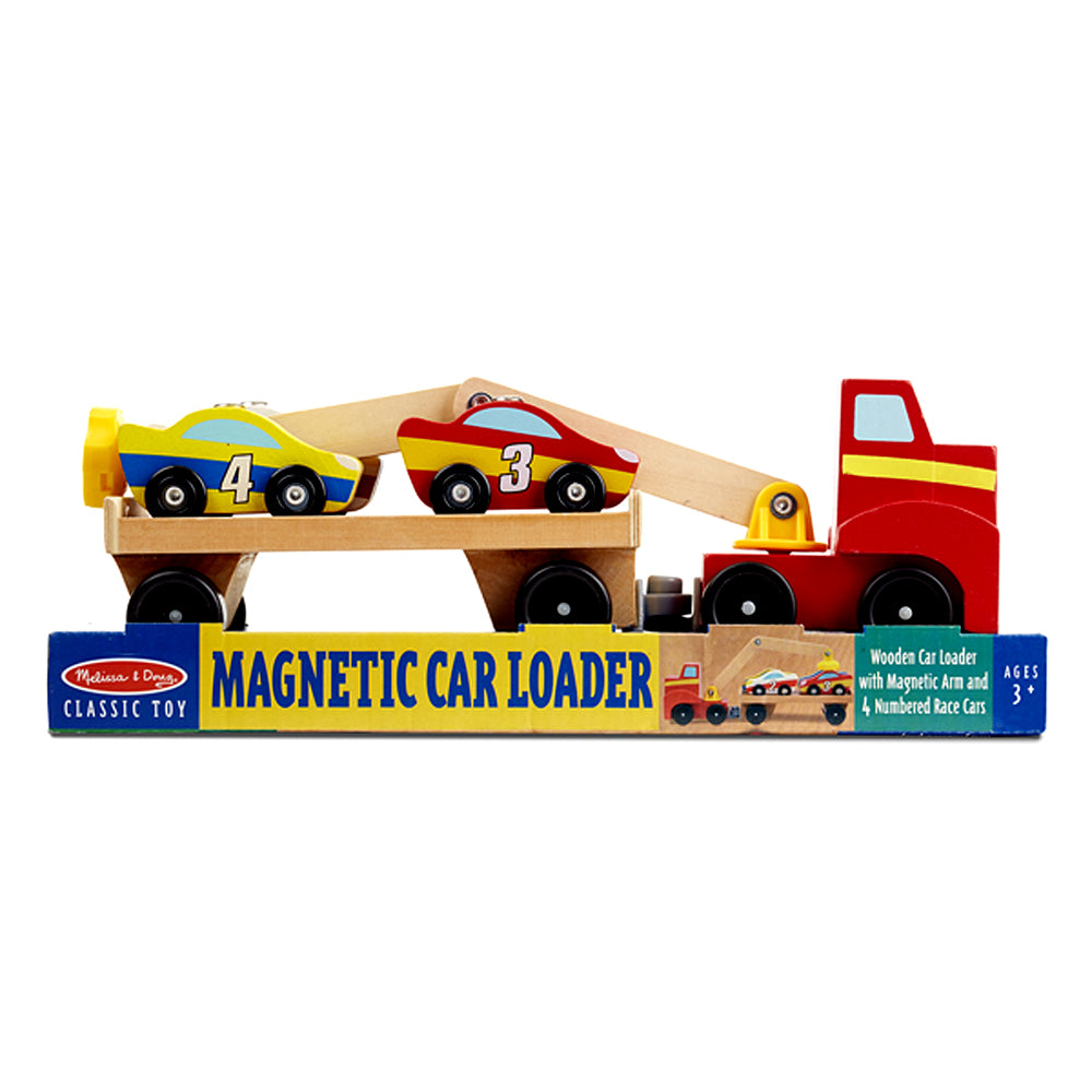 Transportor magnetic de mașini din lemn cu mașini
