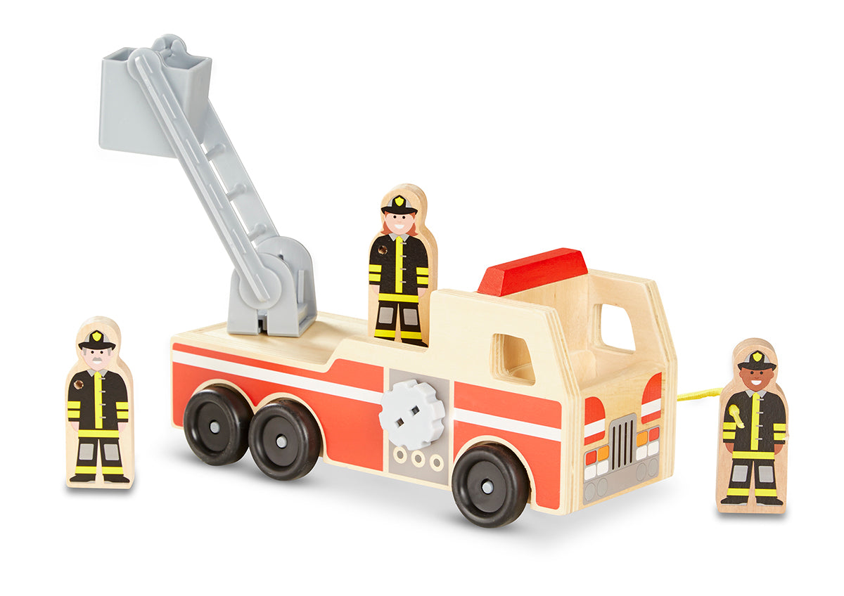 Melissa & Doug fából készült tűzoltóautó