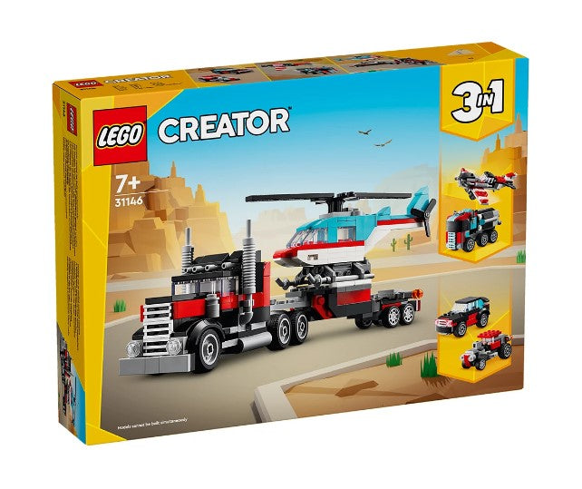 Lego® Creator 31146 - Камион С Платформа И Хеликоптер