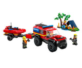 Lego® City 60412 - Пожарникарски Камион 4X4 Със Спасителна Лодка