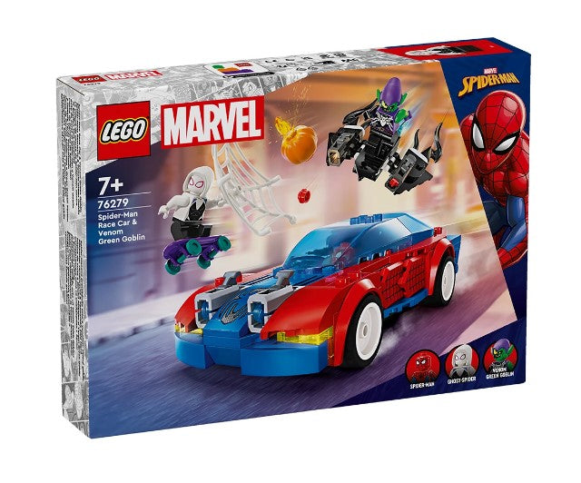 Lego® Super Heroes 76279 - Състезателната Кола На Спайдърмен С Венъм И Зеления Гоблин