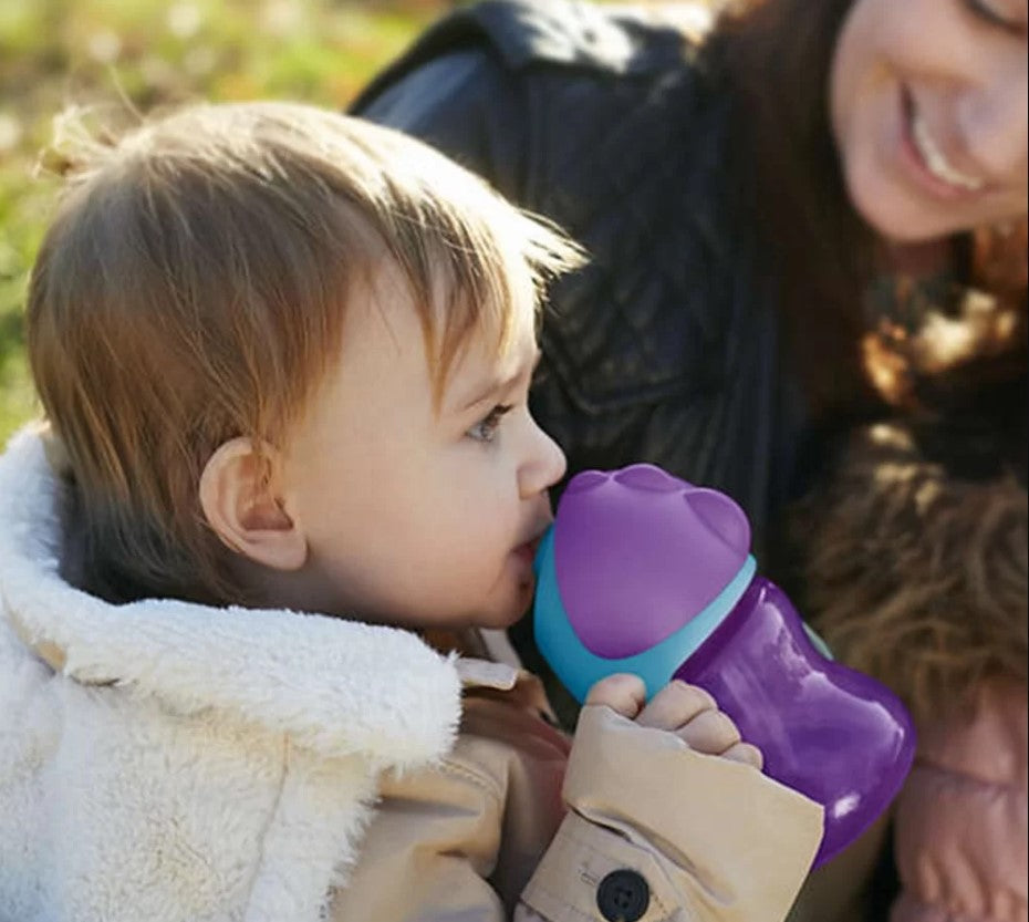 Чаша Със Сламка 200 Мл, С Дръжки, 9м+, Лилава Scf796 02 Philips Avent