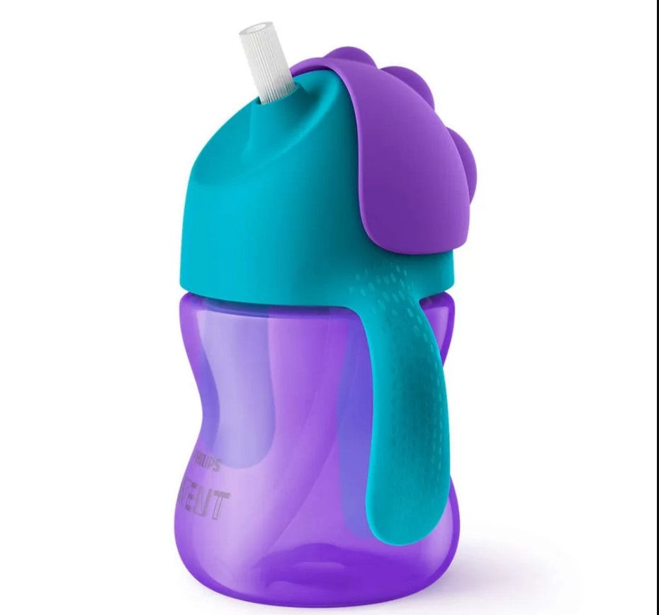 Чаша Със Сламка 200 Мл, С Дръжки, 9м+, Лилава Scf796 02 Philips Avent