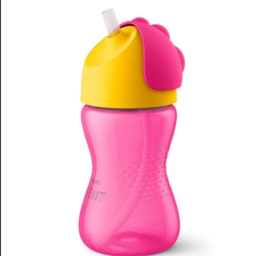 Philips Avent szívószálas itatópohár 300 ml, 12hó+, rózsaszín SCF798/02
