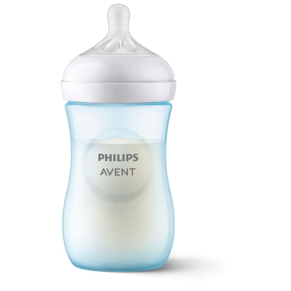 Biberon Philips Avent Natural Response 3.0 cu tetină 1M+ 260ml albastru