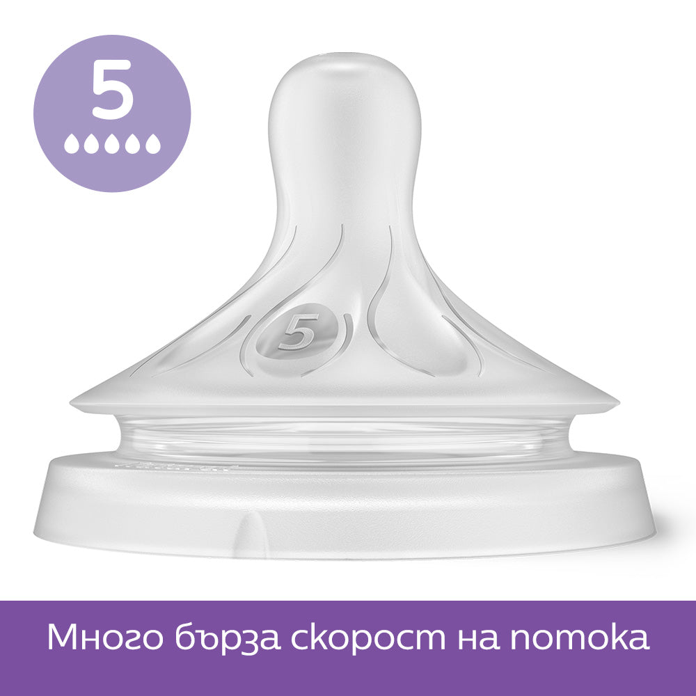 Биберони Natural Response Scy960 03 Комплект 3 Бр, Flow 3, 4 ,5 Philips Avent