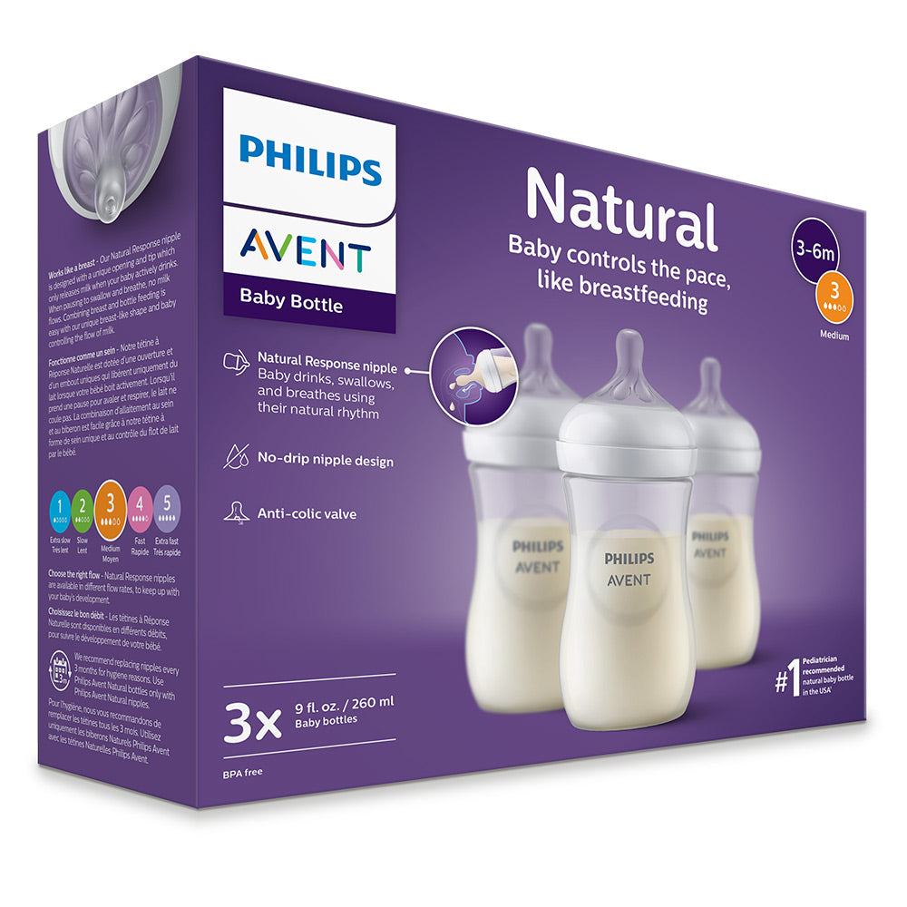 Комплект 3 Бр. Шишета Natural Response 260 Мл 3м+ Philips Avent