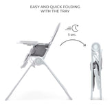 Binci Столче За Хранене Light Grey Kinderkraft