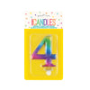 Свещ За Рожден Ден №4 Rainbow Unique