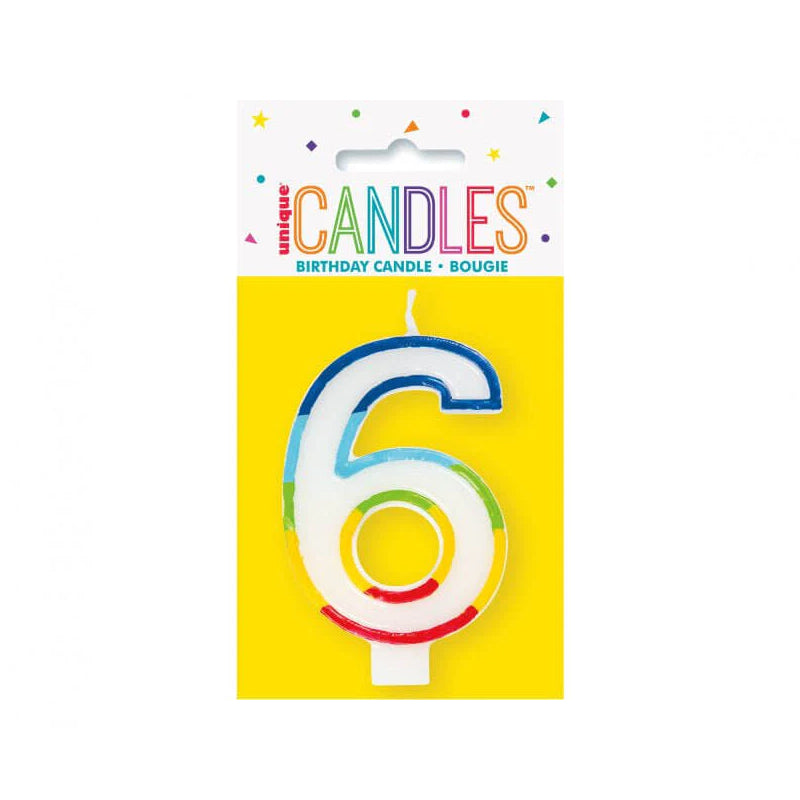 Свещ За Рожден Ден №6 Border Unique