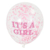 Балон 6бр. С Розови Конфети “it`s A Girl“ 30см. Unique