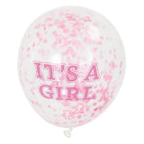 Балон 6бр. С Розови Конфети “it`s A Girl“ 30см. Unique
