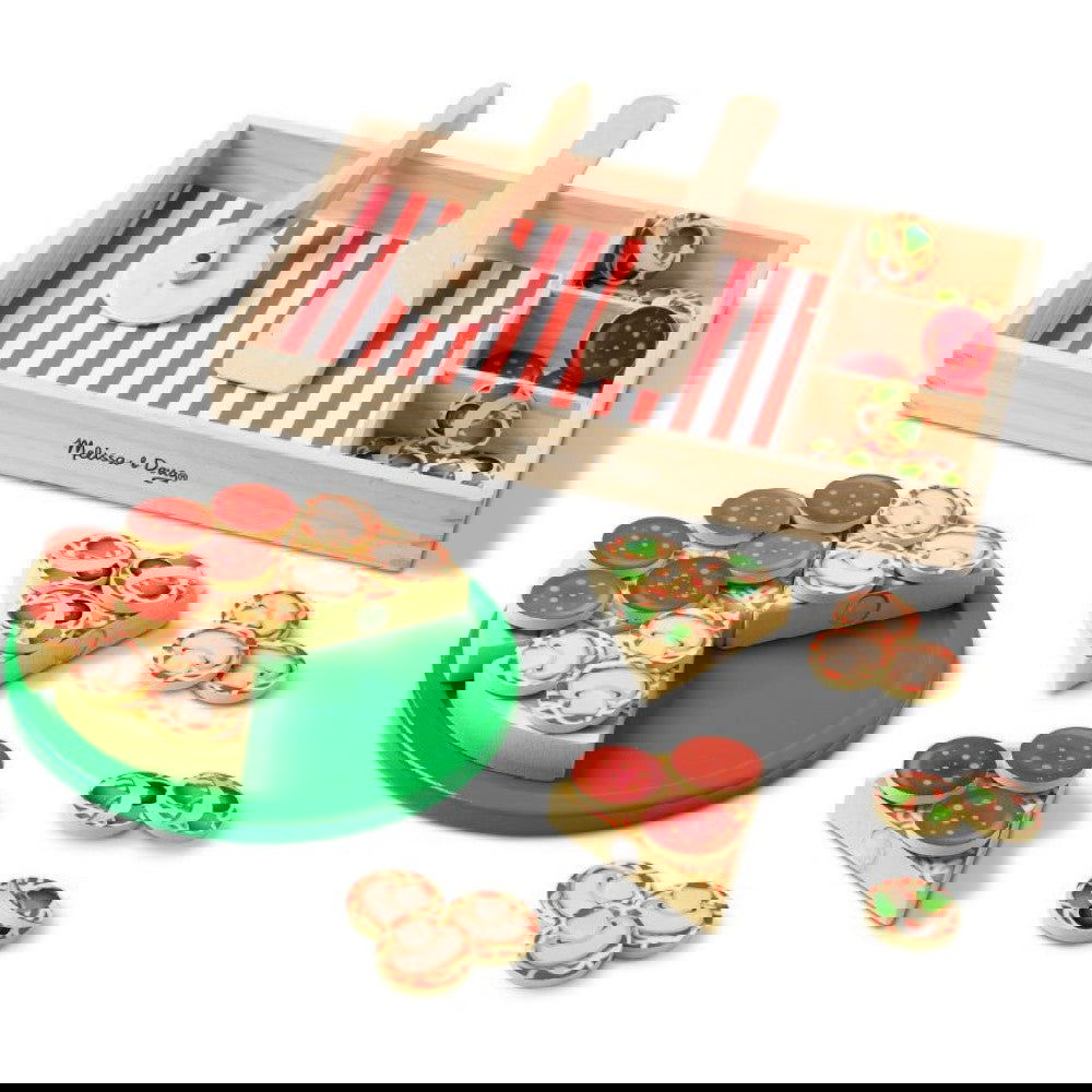 0167 Дървена Пица - Дървени Играчки - Melissa And Doug - BebeMama