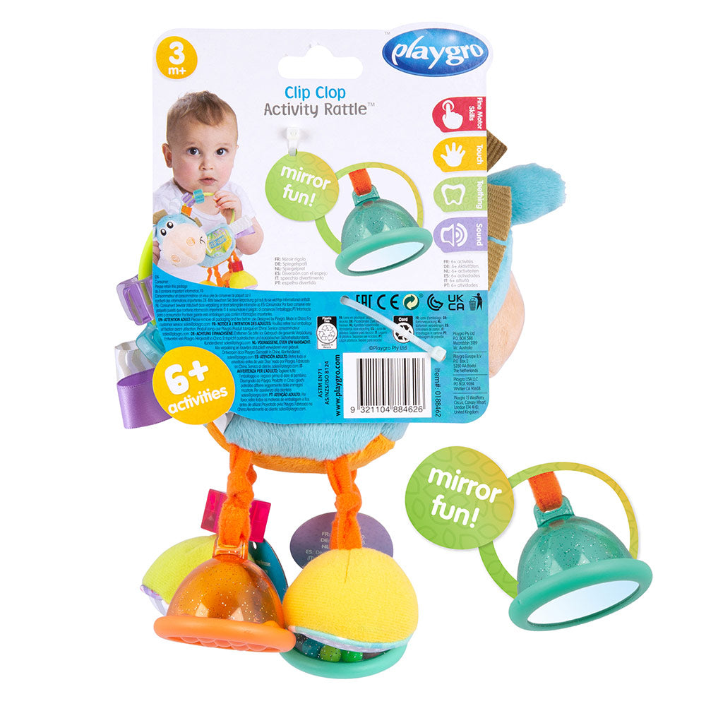 Дрънкалка Кончето Хоп Троп Refresh, 3м+, Синя Playgro