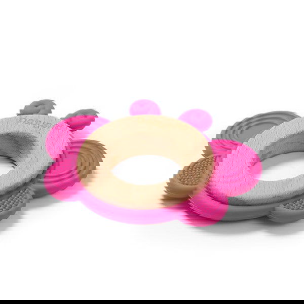 1075/01 Дървена И Силиконова Гризалка Butterfly --- BebeMama